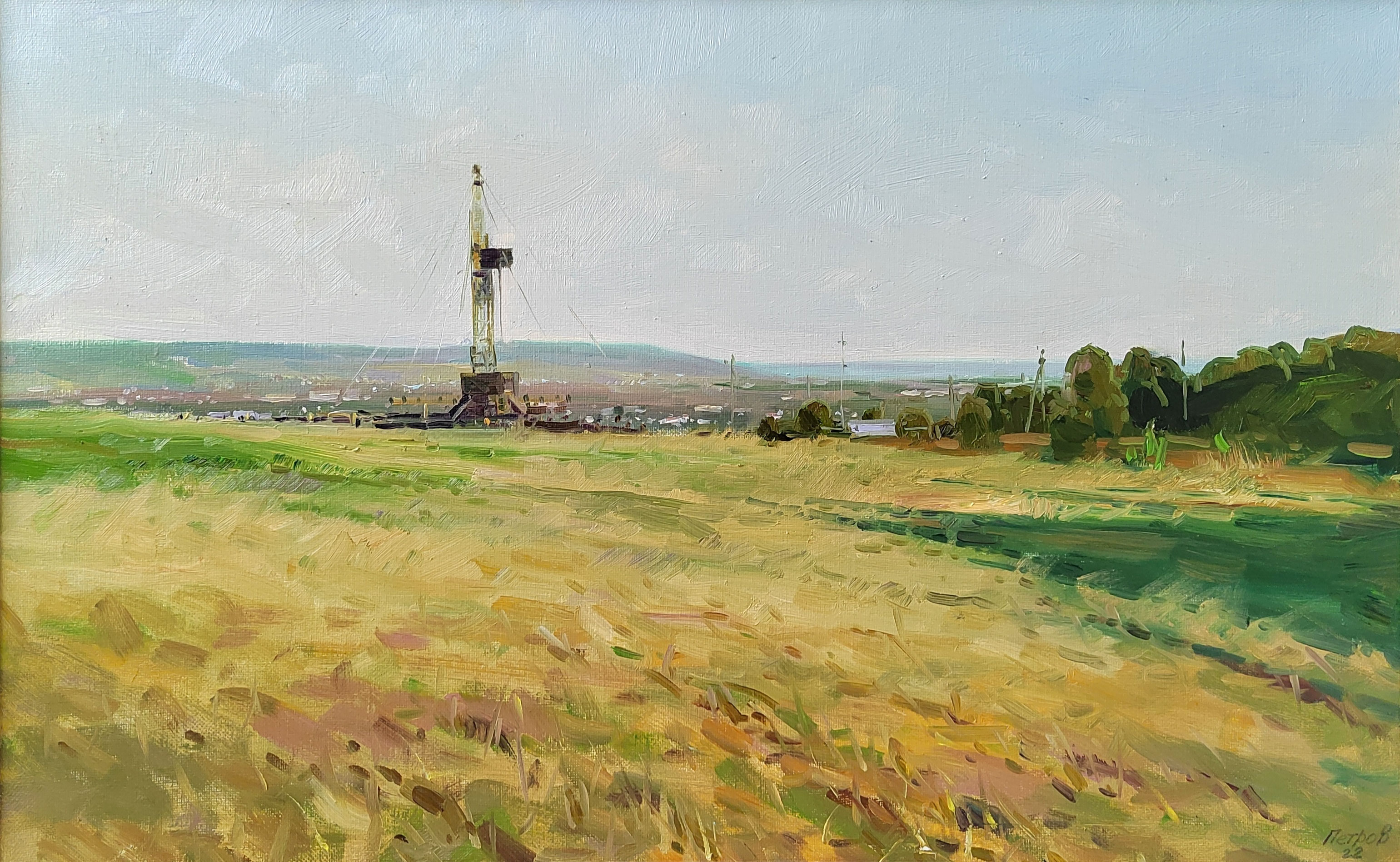 Drilling near Almetyevsk - 1, Nikolay Petrov, Buy the painting Oil