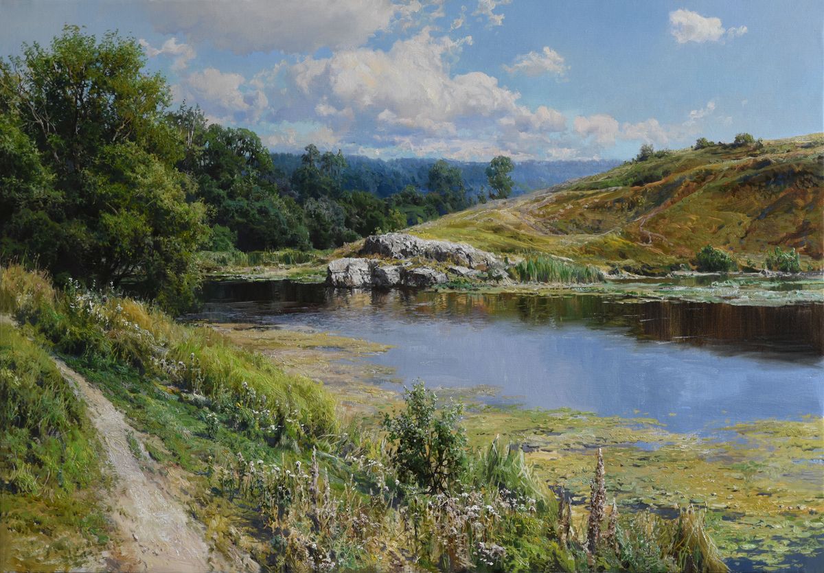 Hazy Landscape - 1, Vladimir Davydenko, Buy the painting Oil