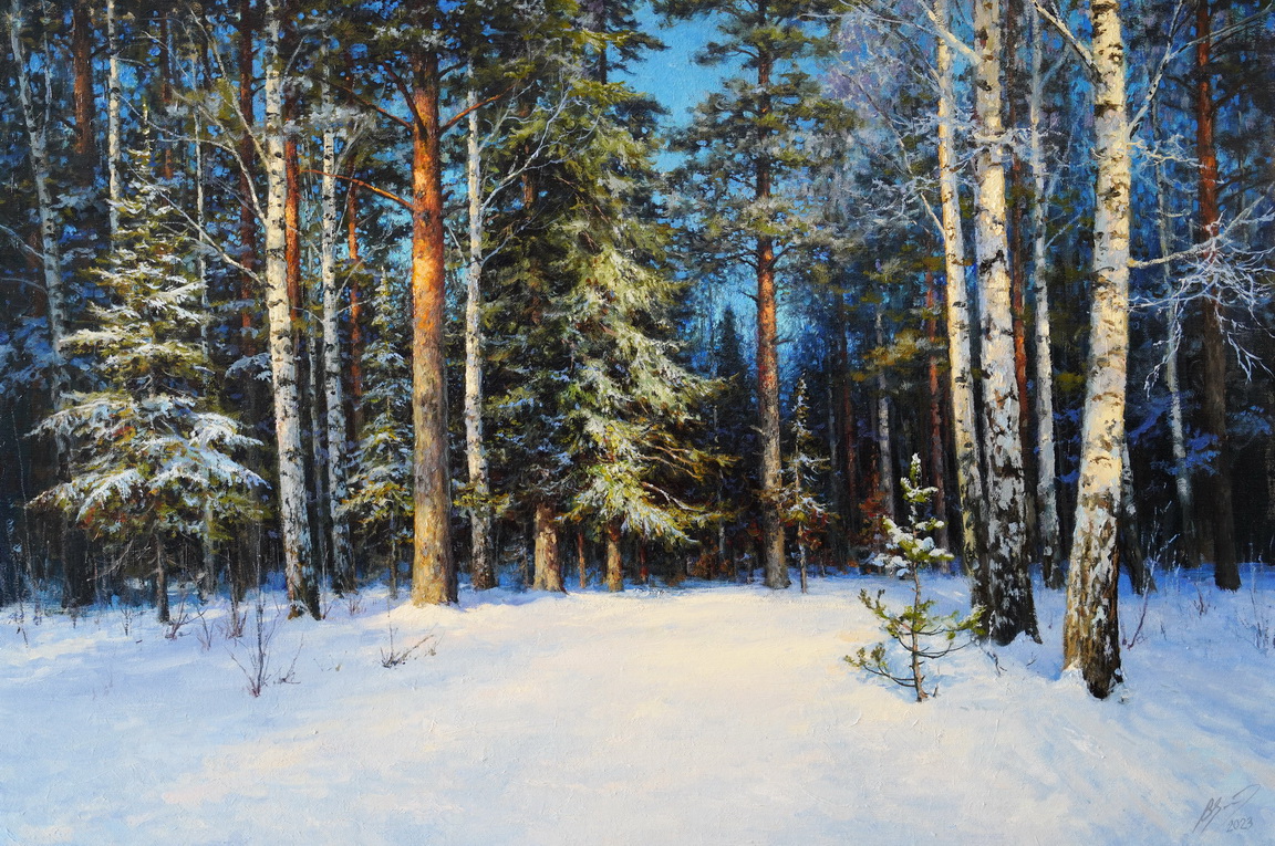 Winter Forest - 1, Vadim Zainullin, Buy the painting Oil