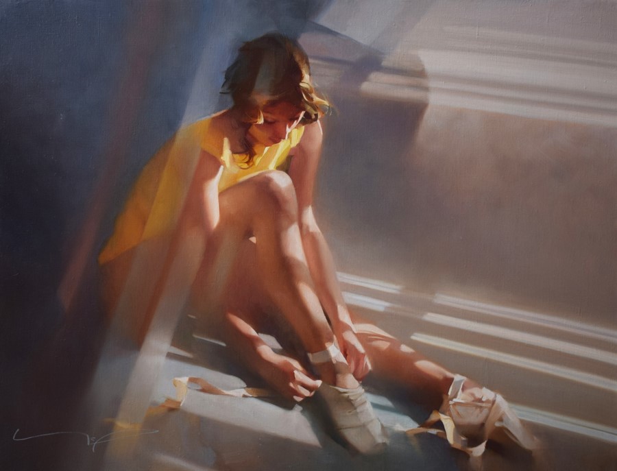Ballerina In Yellow - 1, Alexey Chernigin, Buy the painting Oil