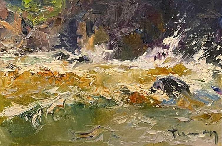Splashing Waves  - 1, Tuman Zhumabaev, Buy the painting Oil