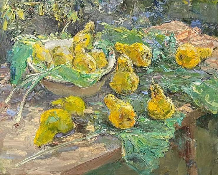Pears In Foliage - 1, Tuman Zhumabaev, Buy the painting Oil