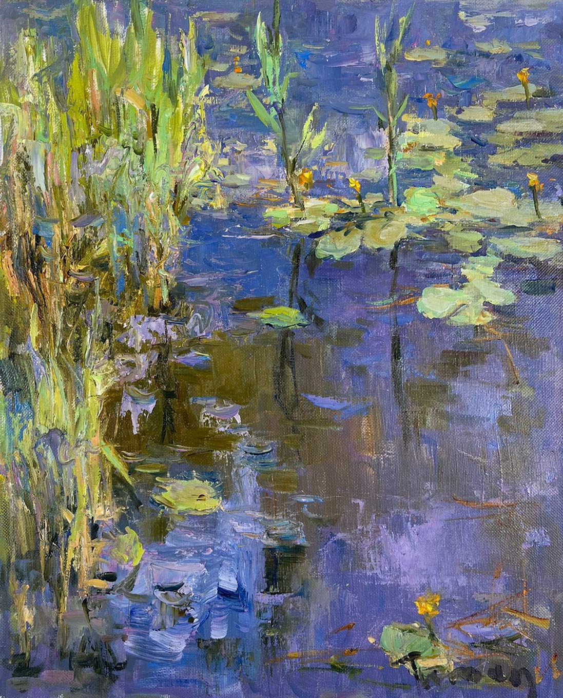Time Of Waterlilies - 1, Tuman Zhumabaev, Buy the painting Oil