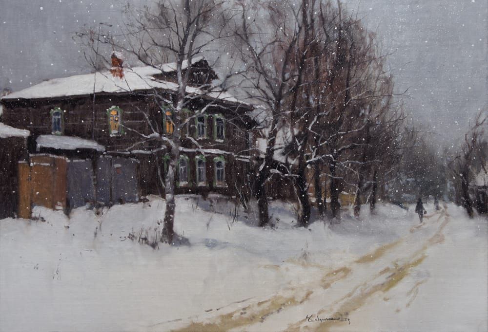 The Snow Was Falling - 1, Alexey Savchenko, Buy the painting Oil