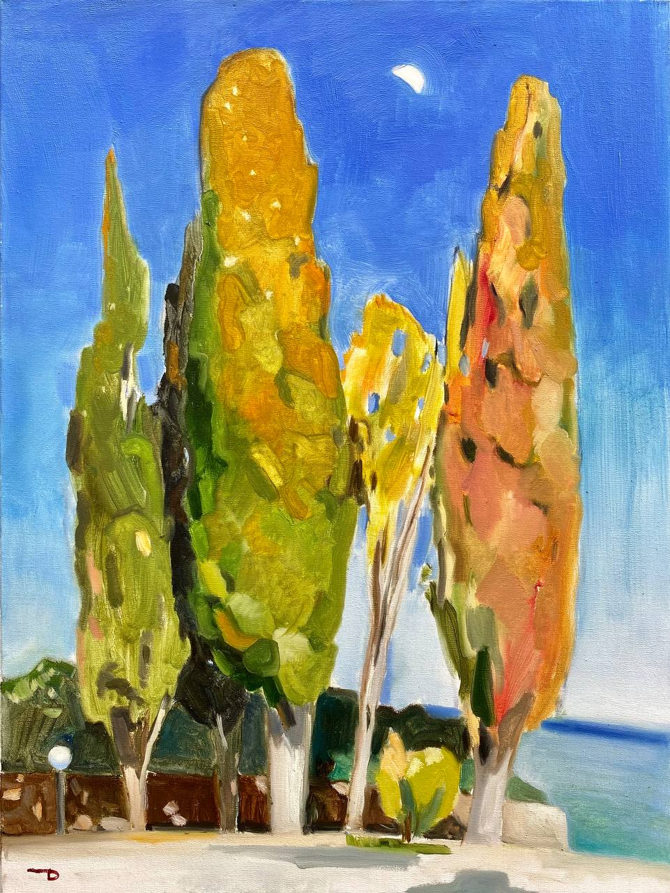 Cypress Trees - 1, Anatoly Dymant, Buy the painting Oil