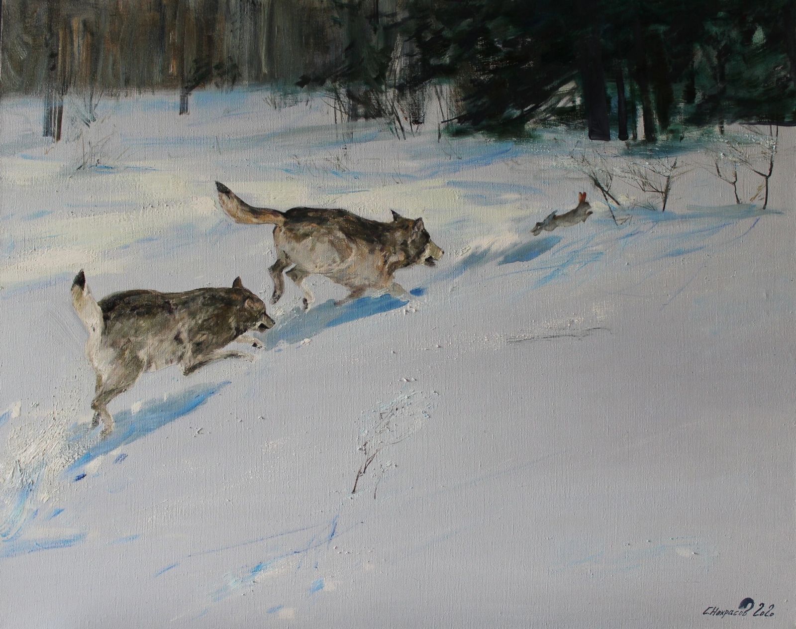 The Chase - 1, Sergey Nekrasov, Buy the painting Oil