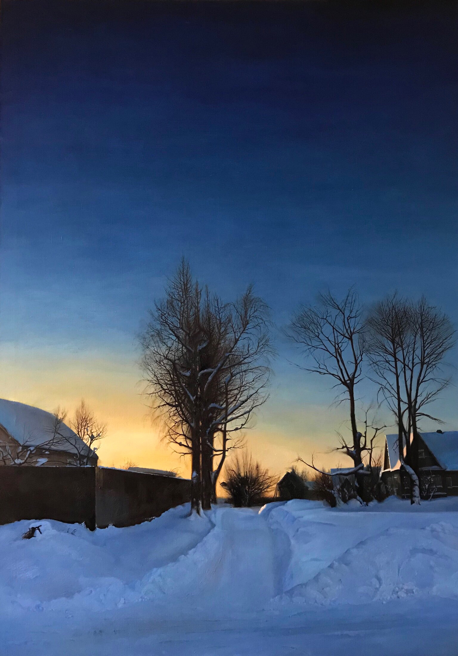 January Evening - 1, Dmitry Tsukan, Buy the painting Oil