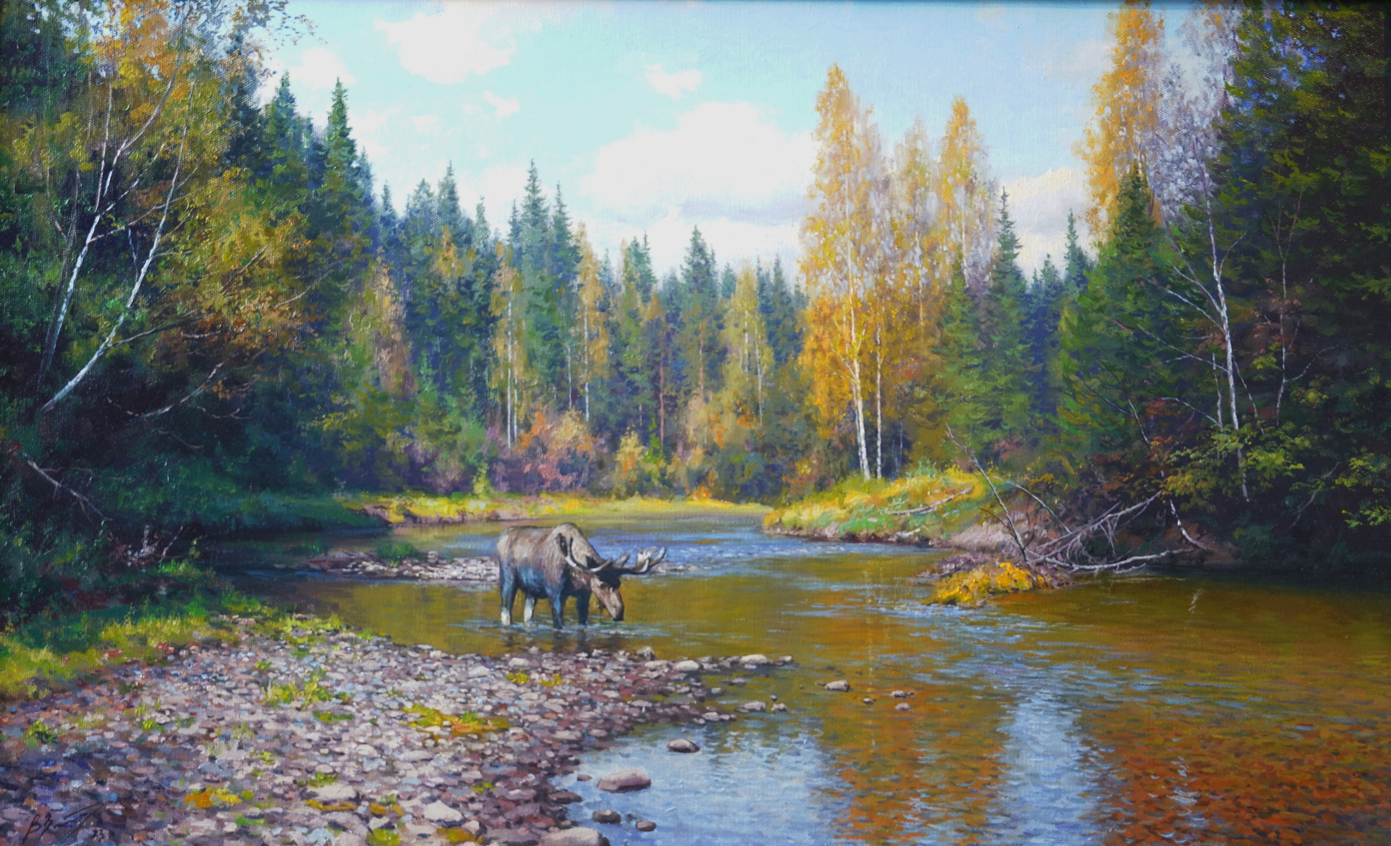 At the watering hole - 1, Vadim Zainullin, Buy the painting Oil