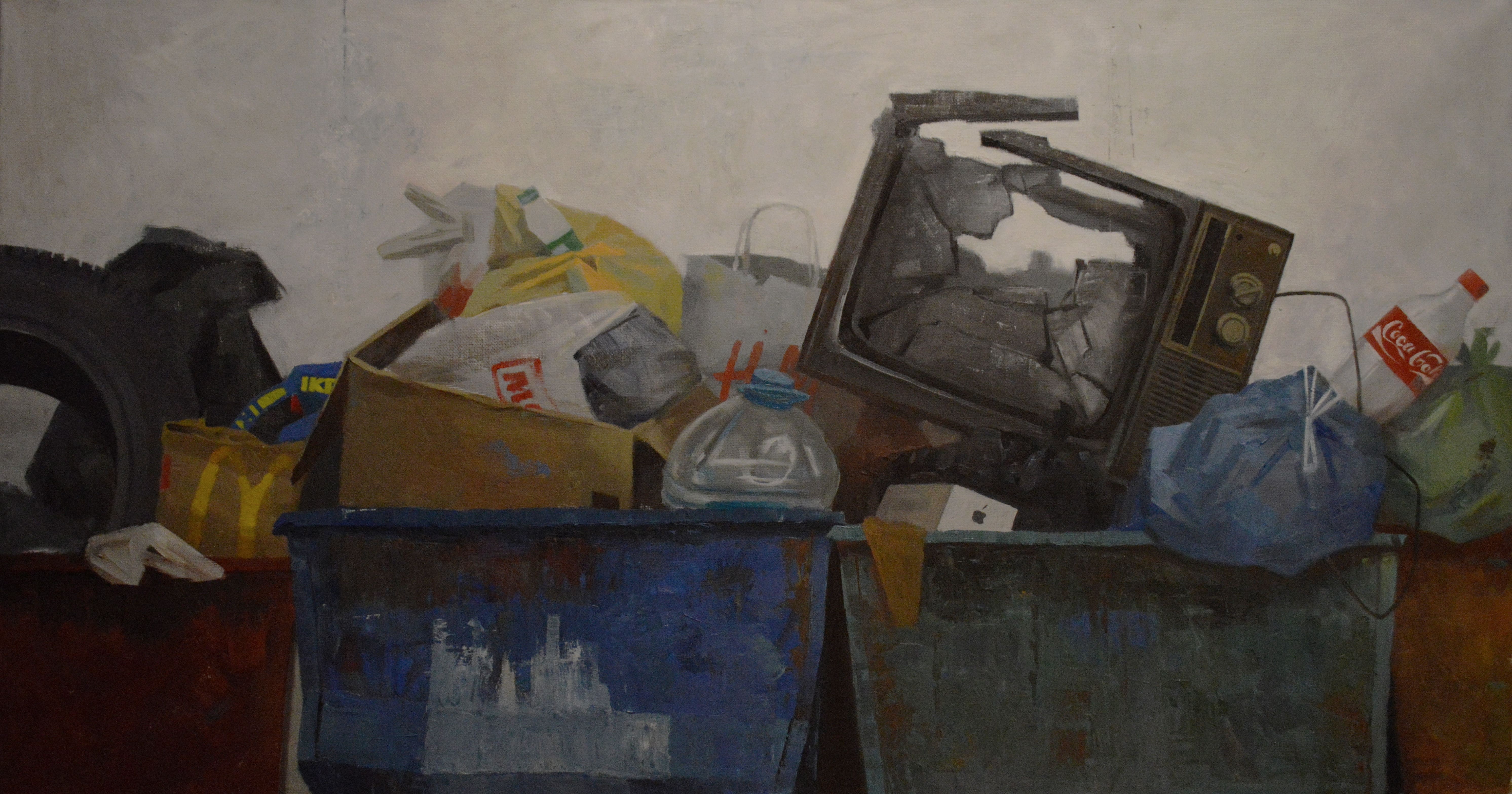 Broken TV Set - 1, Anastasiya Kalinina, Buy the painting Oil