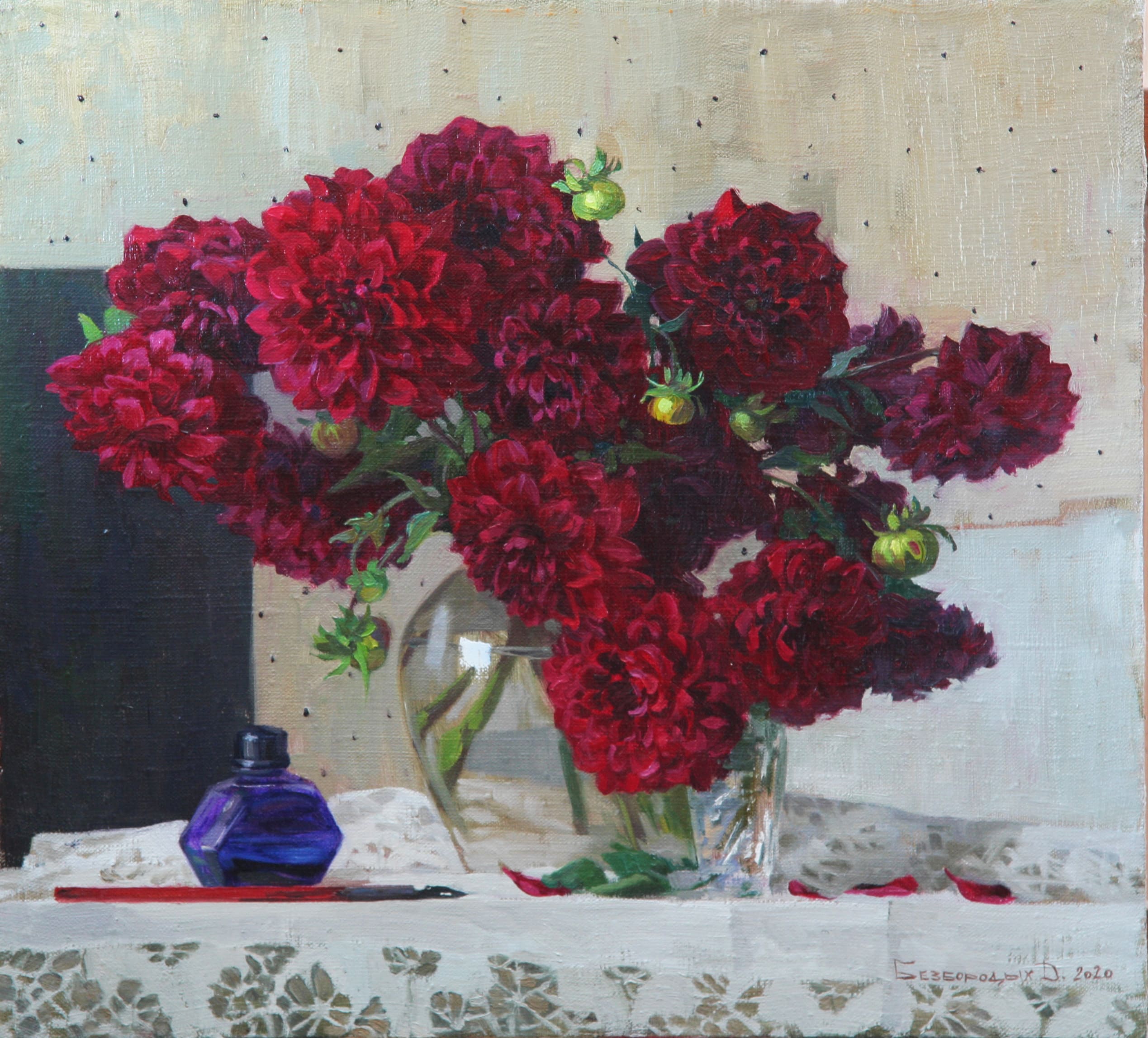 Carmen Suite. Dahlias - 1, Dina Bezborodykh, Buy the painting Oil