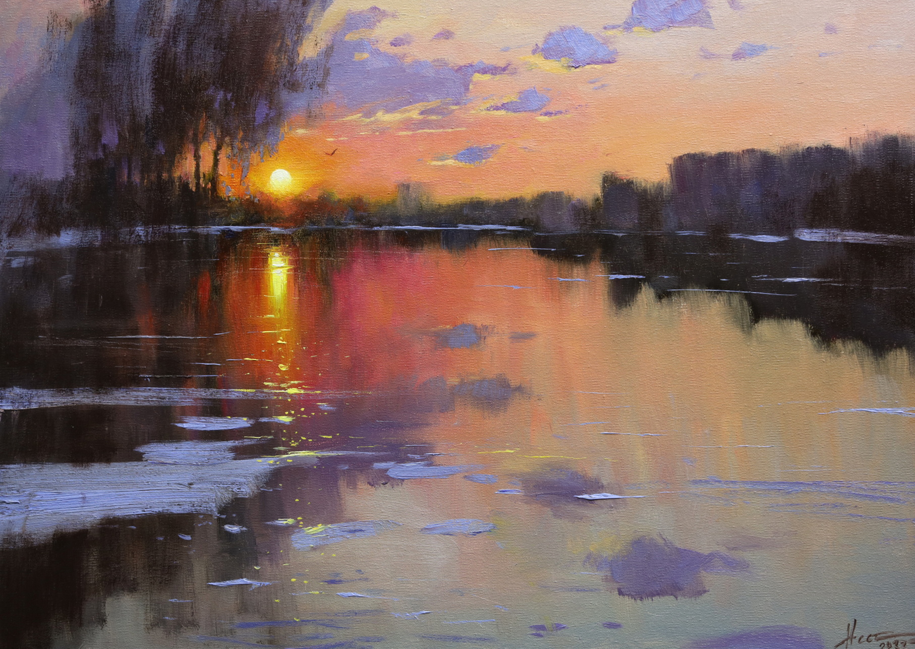 Sunset - 1, Nesterchuk Stepan, Buy the painting Oil