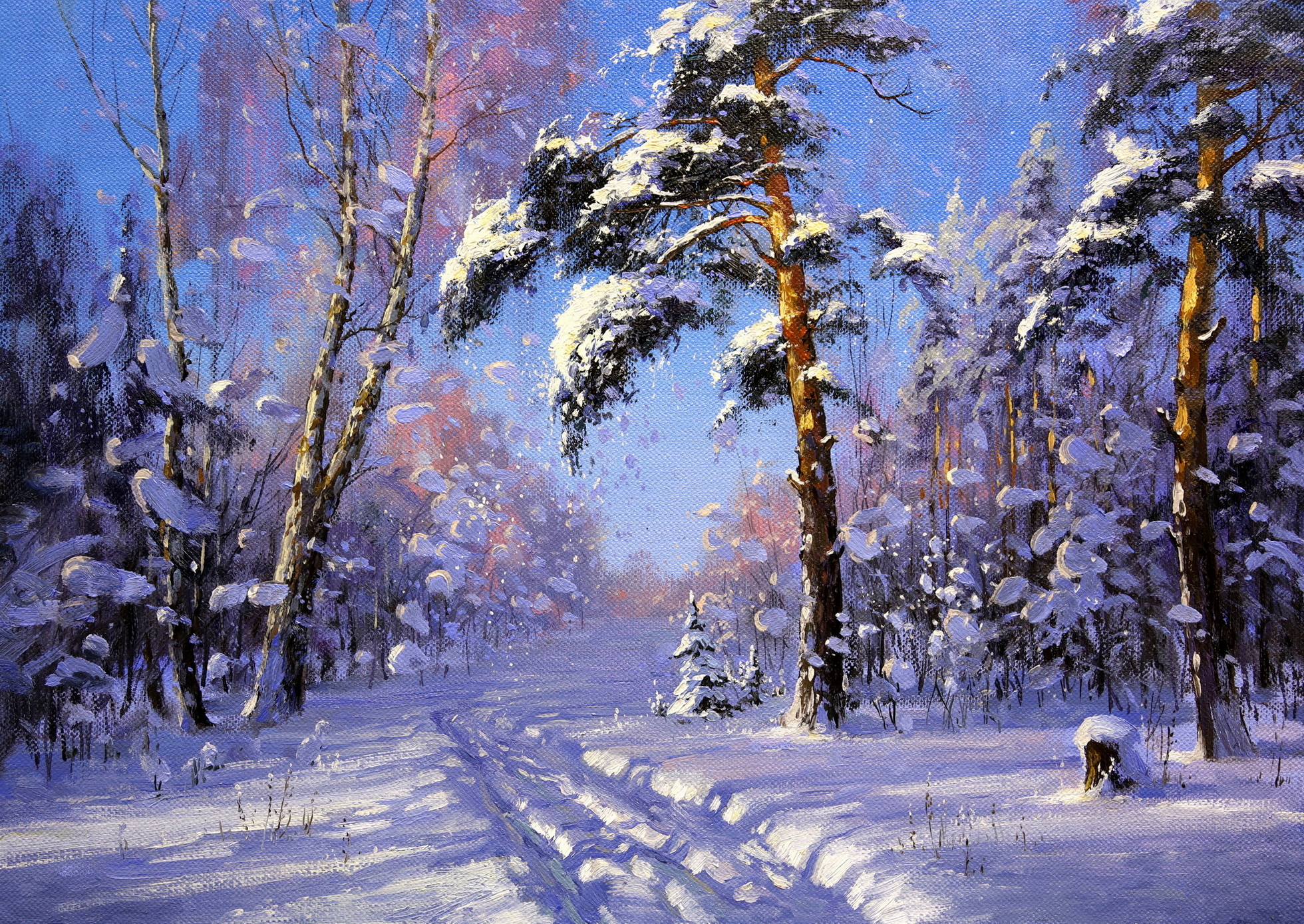 Frost and Sunlight - 1, Nesterchuk Stepan, Buy the painting Oil