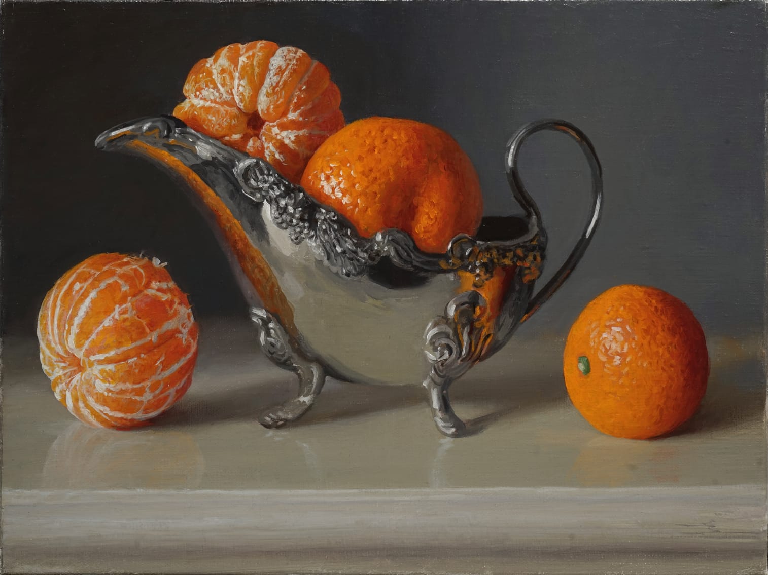 Oranges with a silver cup - 1, Alexander Saidov, Buy the painting Oil