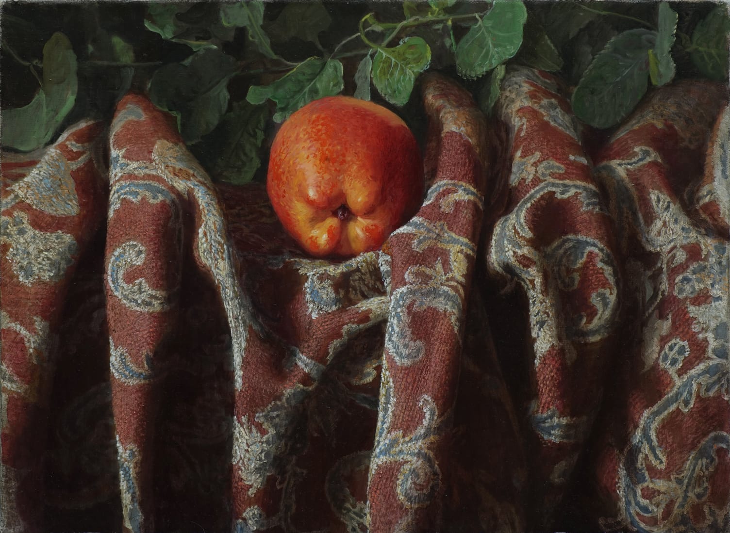 An apple on a tapestry - 1, Alexander Saidov, Buy the painting Oil