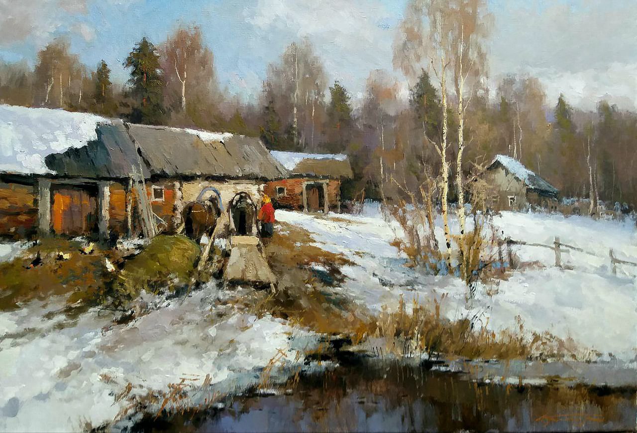 Spring motif - 1, Alexander Kremer, Buy the painting Oil