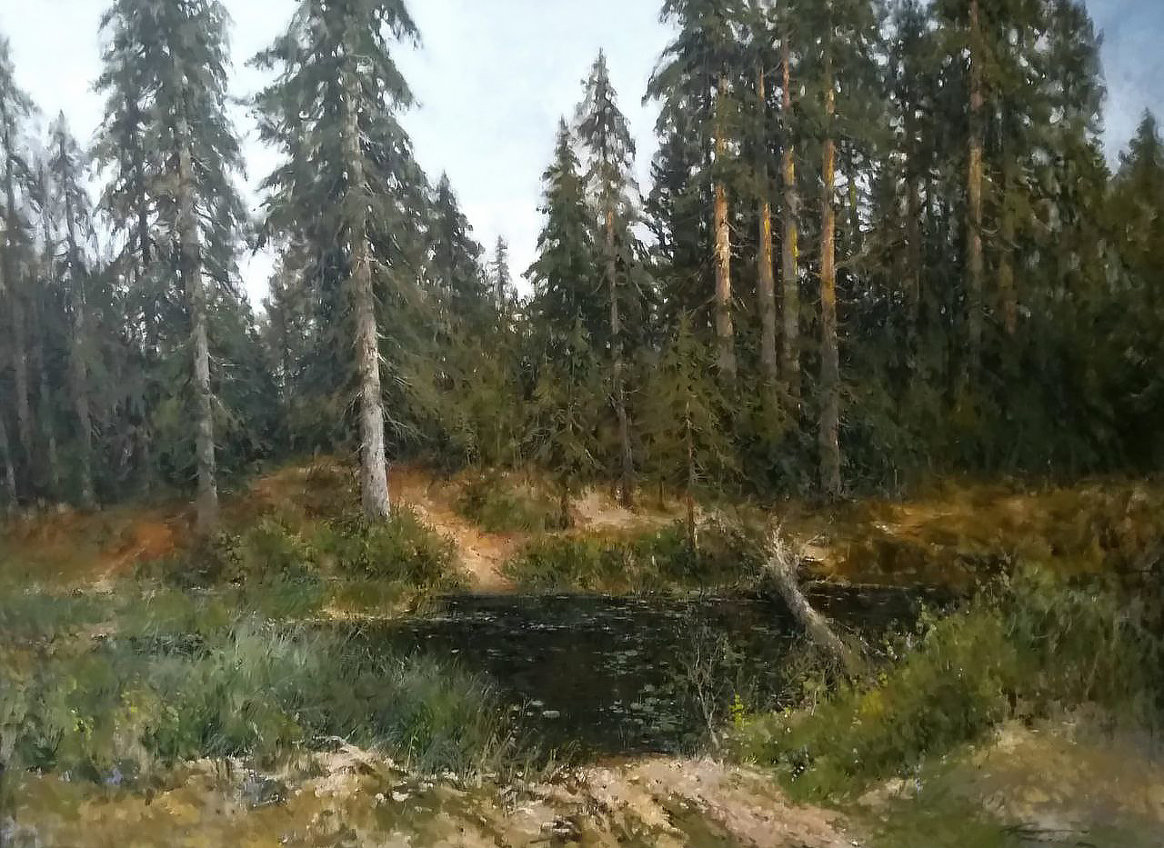 On the bank of the river - 1, Alexander Kremer, Buy the painting Oil