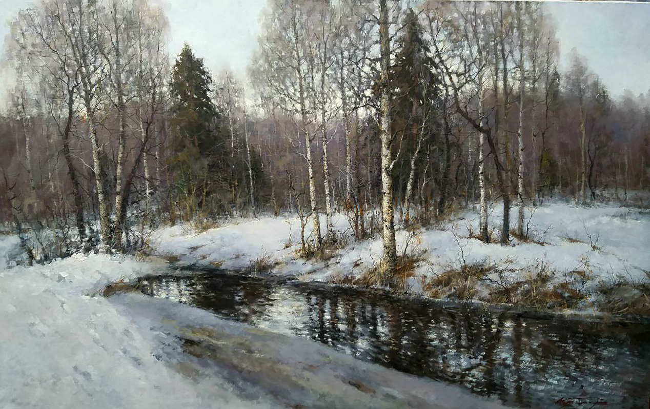 The beginning of spring - 1, Alexander Kremer, Buy the painting Oil