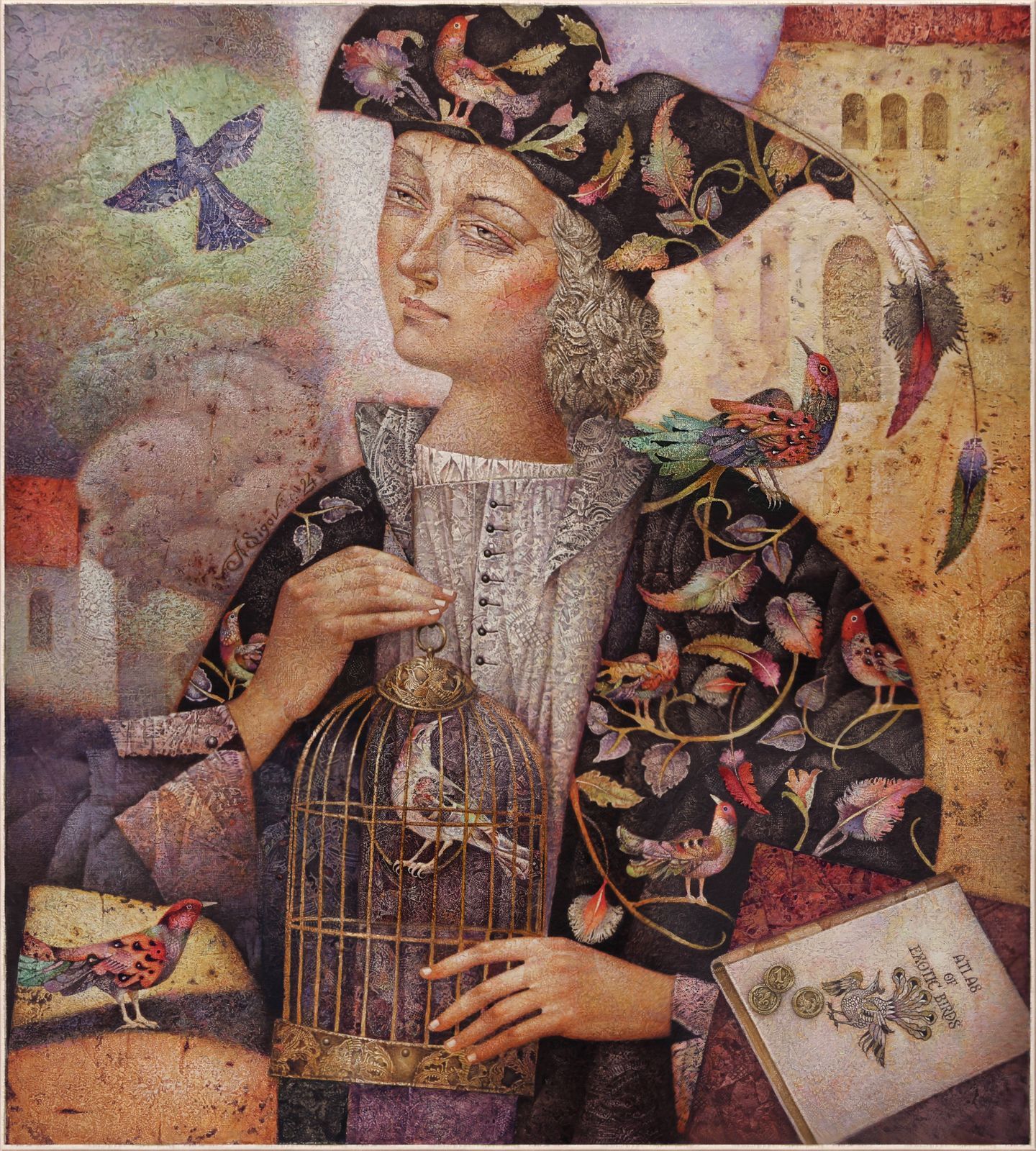 The seller of strange birds - 1, Alexander Sigov, Buy the painting Oil