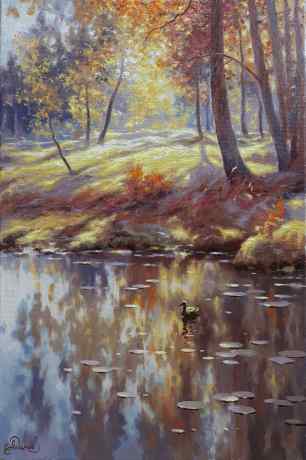 Landscape with a duck