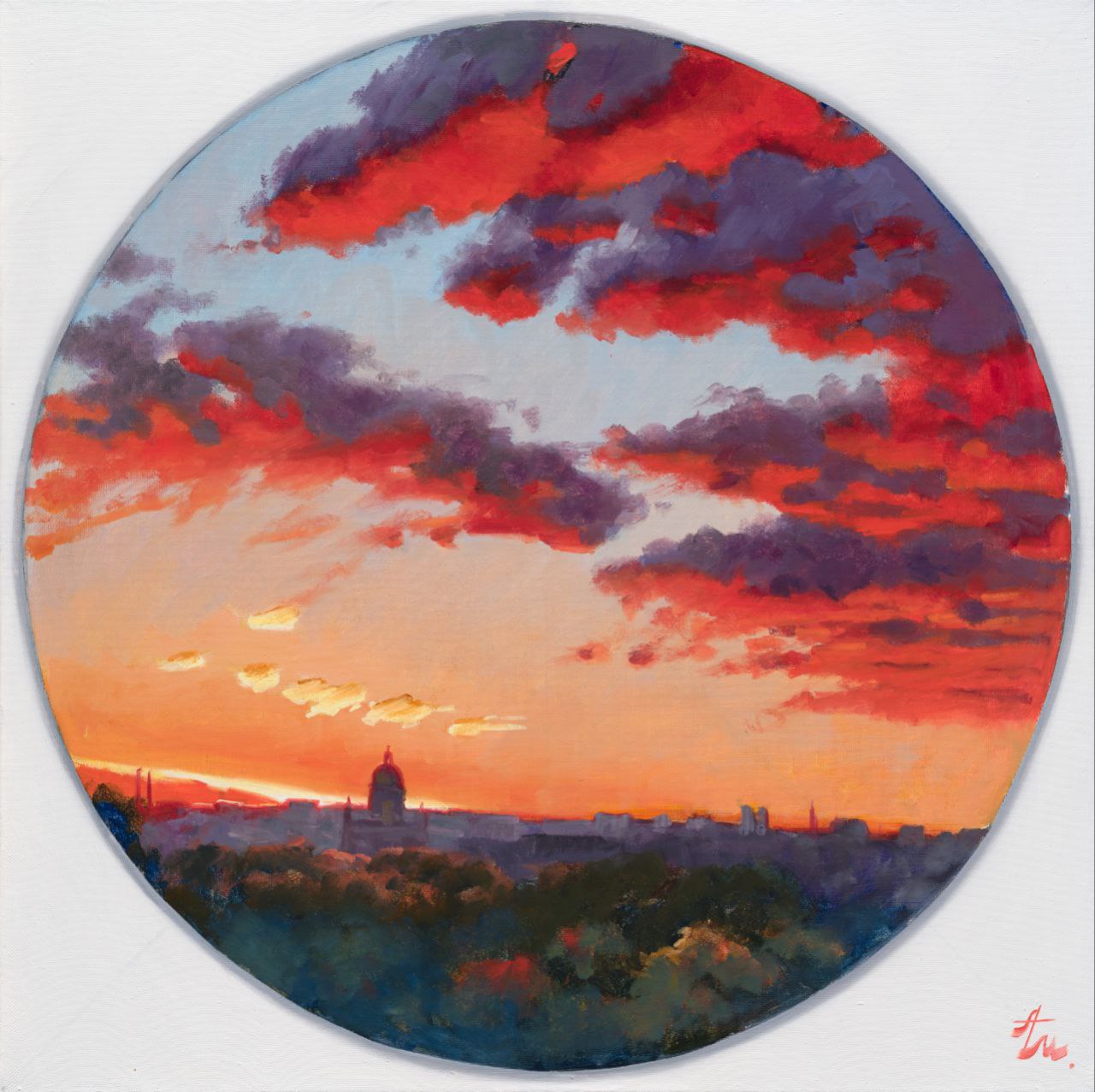 Clouds over the city - 1, Anton Melentyev, Buy the painting Oil
