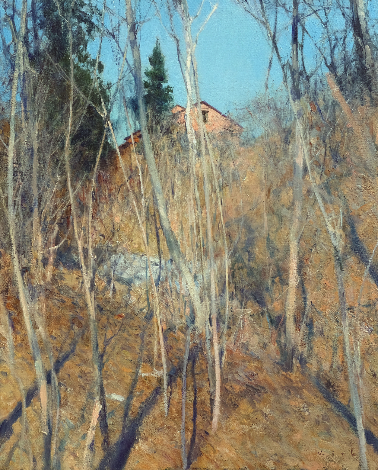 The house on the hill - 1, Vladimir Kirillov, Buy the painting Oil