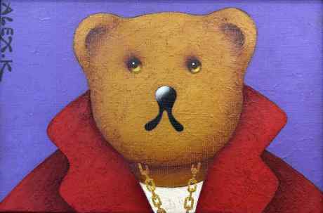 A Teddy Bear with A Gold Chain 