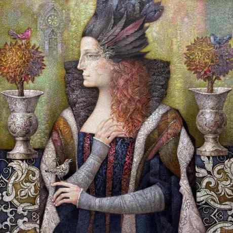 Portrait with a mechanical nightingale