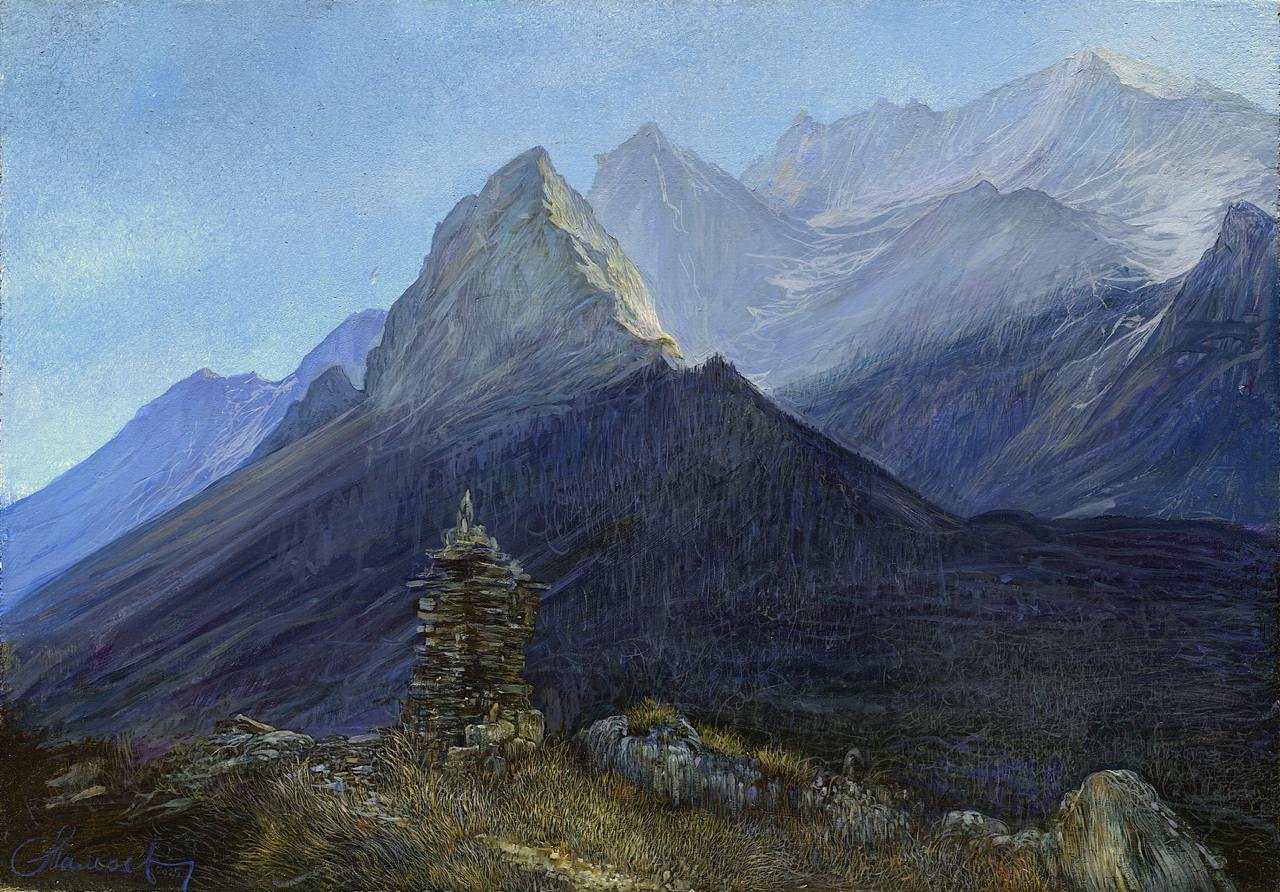 Dawn in the mountains - 1, Andrey Mamaev, Buy the painting Oil