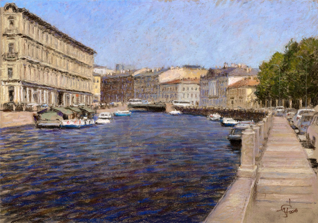 The Moyka. Summer Day - 1, Sergey Oussik, Buy the painting Pastel