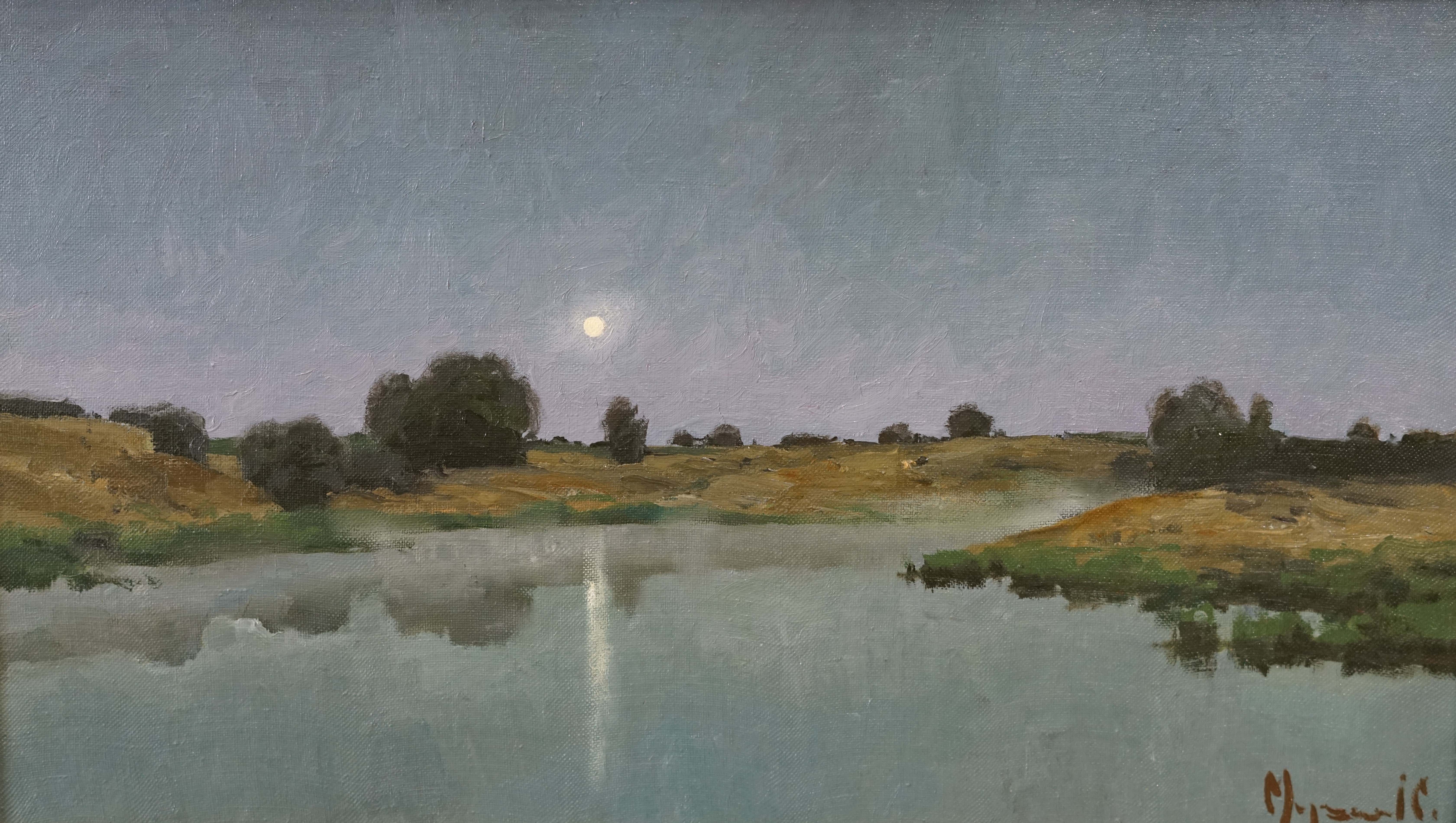 Landscape with moon - 1, Stas Miroshnikov, Buy the painting Oil