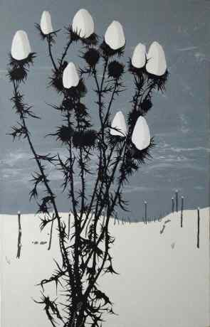 THISTLES IN THE SNOW