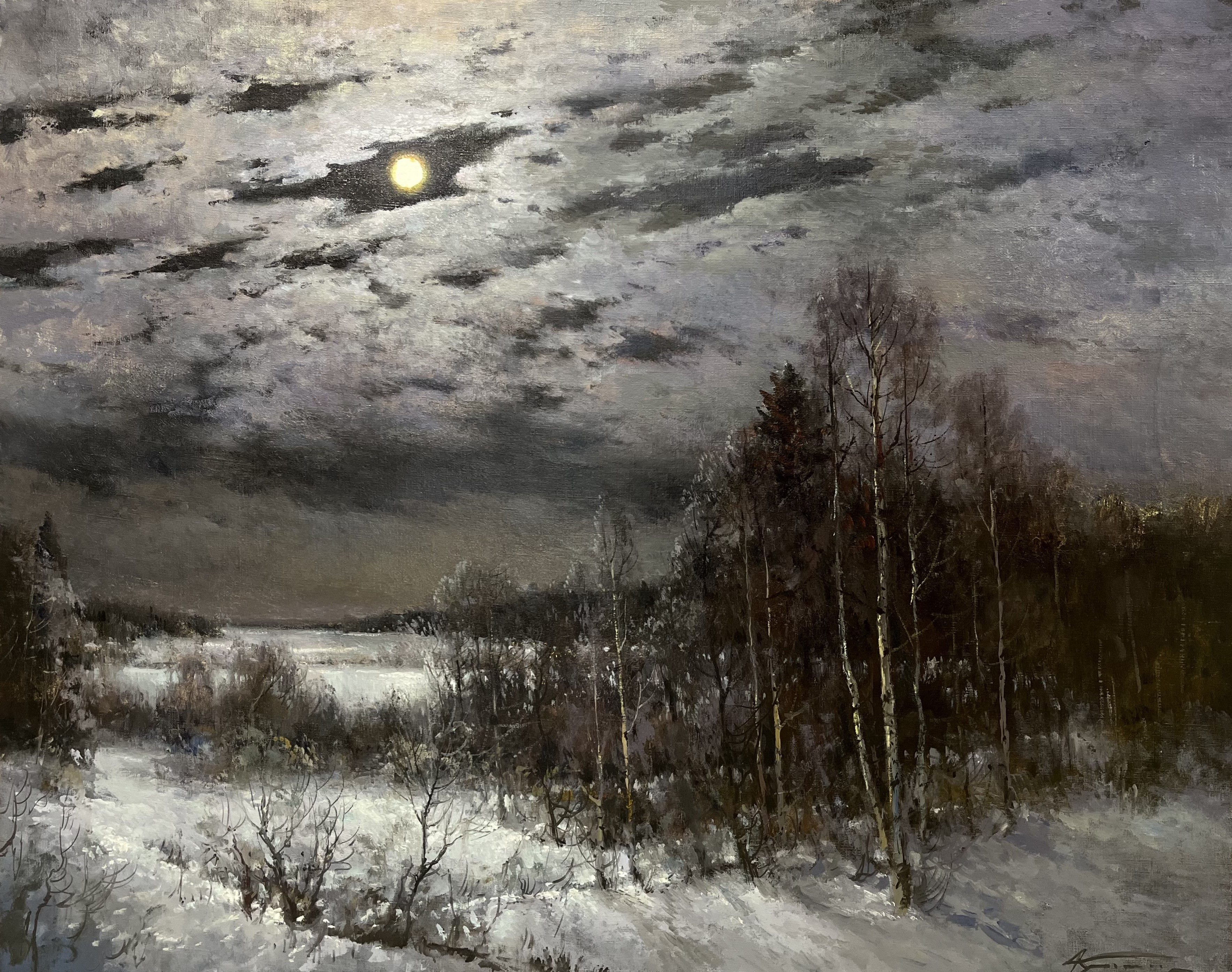 Moonlight Night - 1, Alexander Kremer, Buy the painting Oil