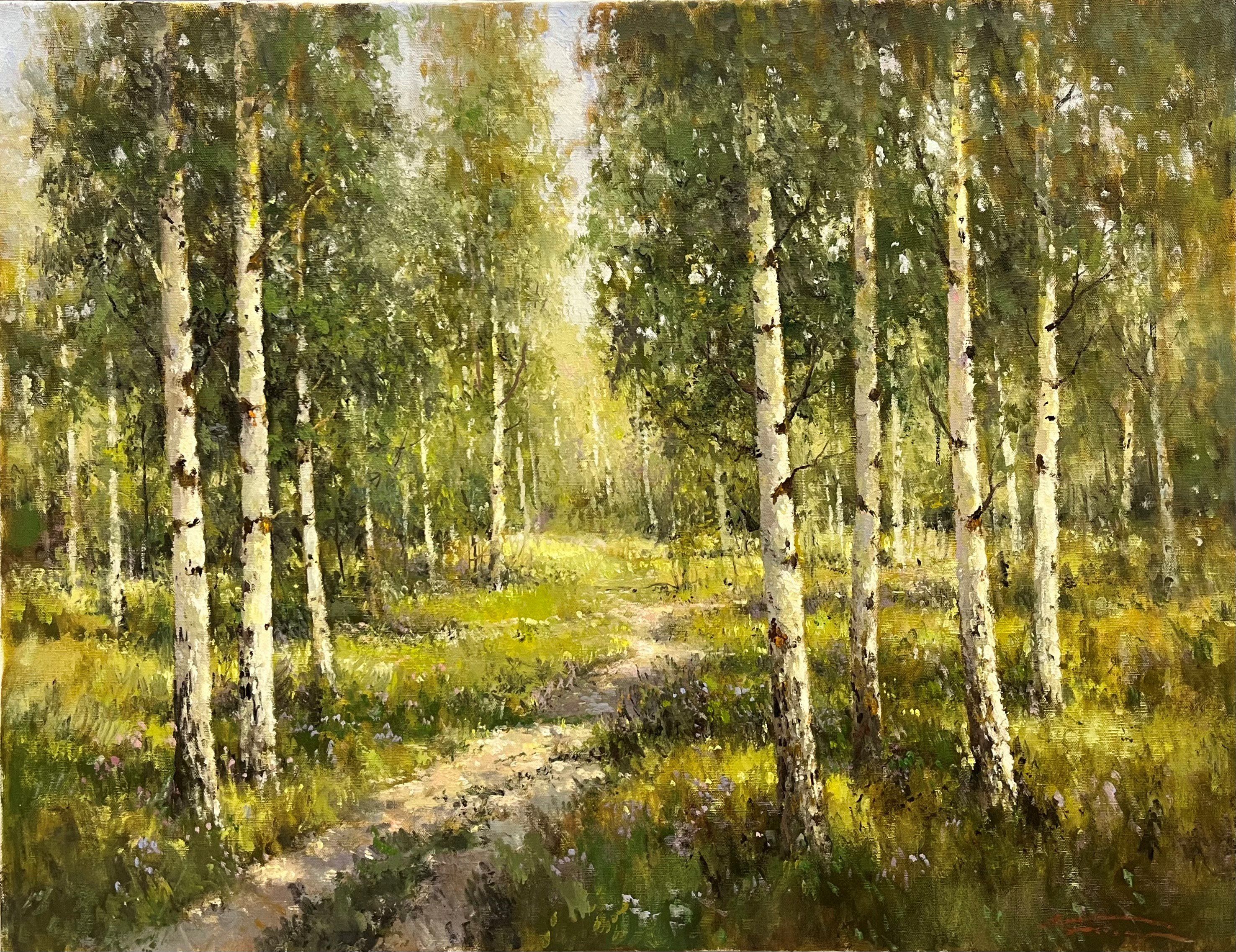 Birch Grove - 1, Alexander Kremer, Buy the painting Oil
