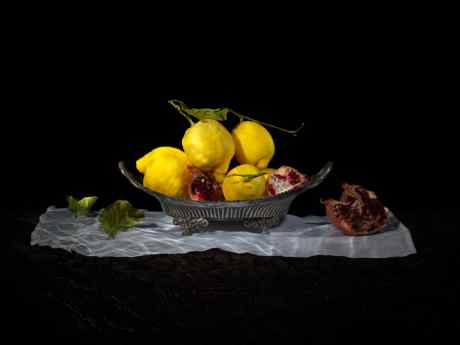 Underwater Still Life with Lemons and Pomegranate. From the Series "Vanitas."