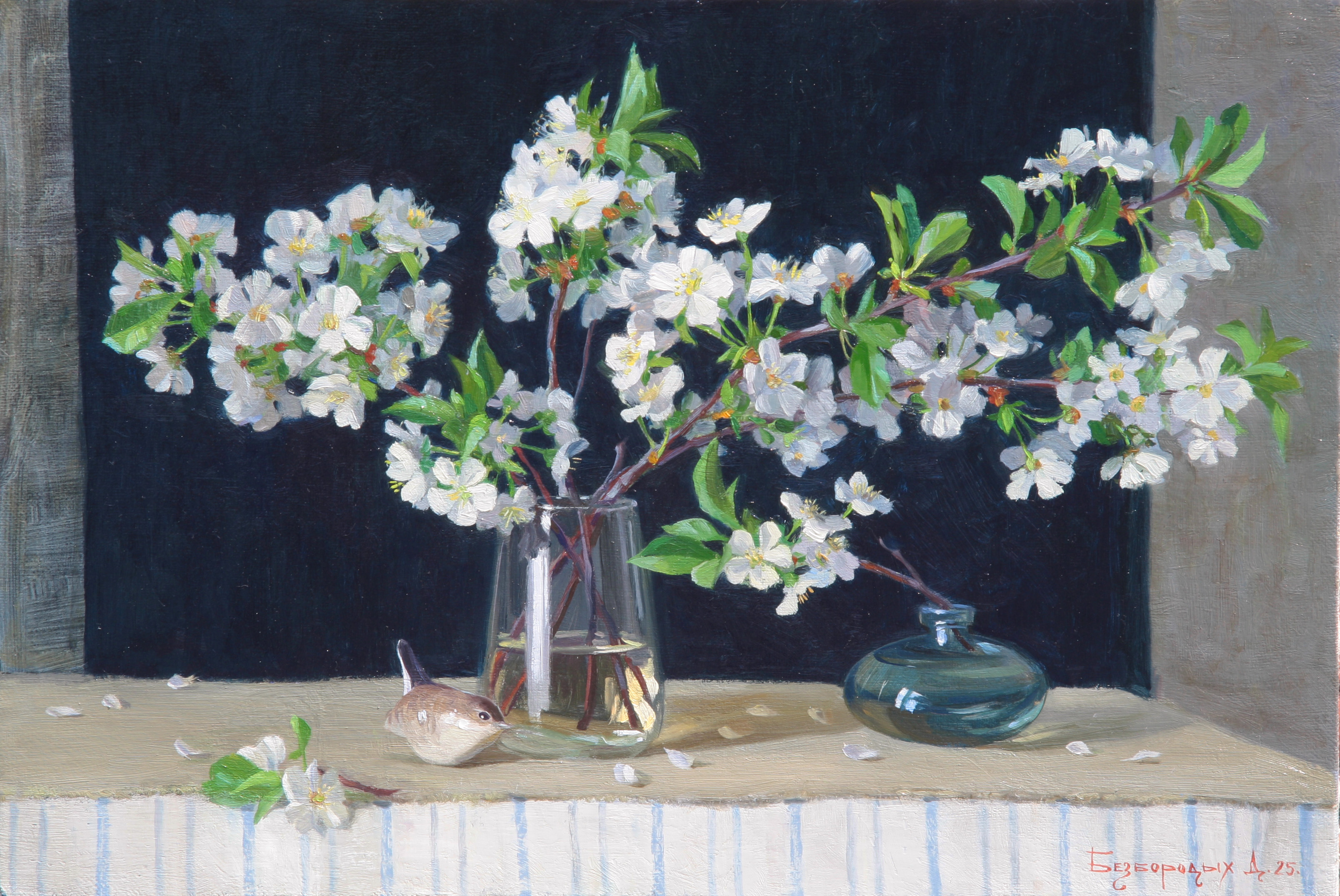 Cherry Blossom - 1, Dina Bezborodykh, Buy the painting Oil