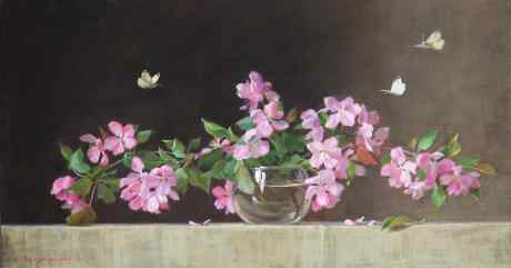 Pink Morning and Butterflies