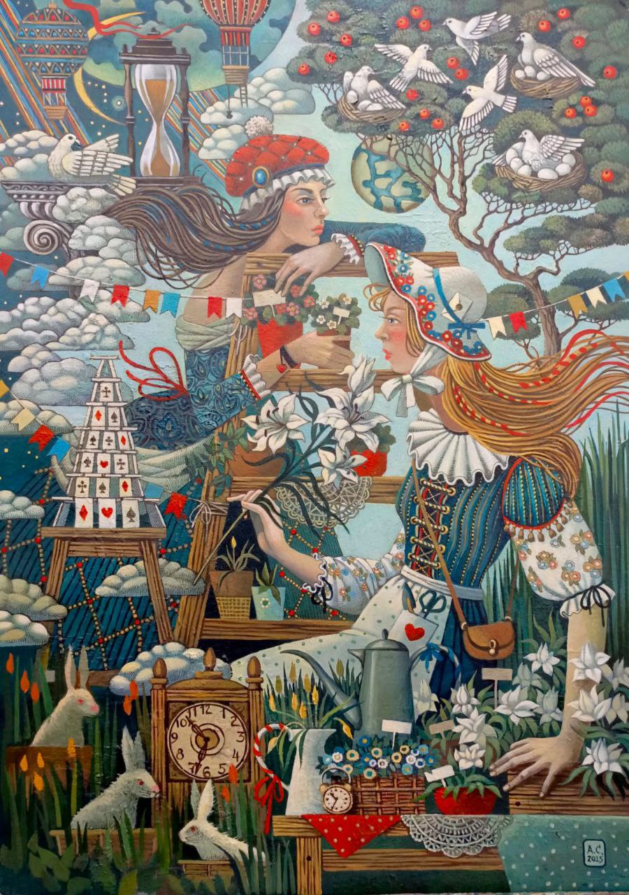 Gardeners - 1, Alexandra Speranskaya, Buy the painting Author's technique