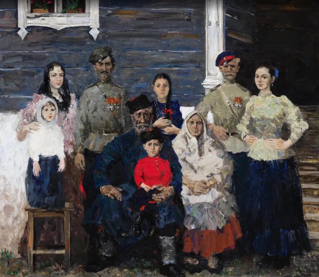 The Melekhov family, heroes of M.A. Sholokhov's novel "Quiet Flows the Don" - 1, Dmitry Myascnikov, Buy the painting Oil