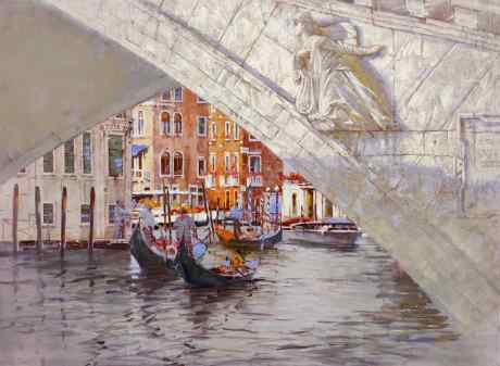 Morning. Rialto Bridge