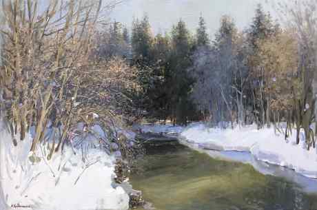 Spring. The Vorya River.