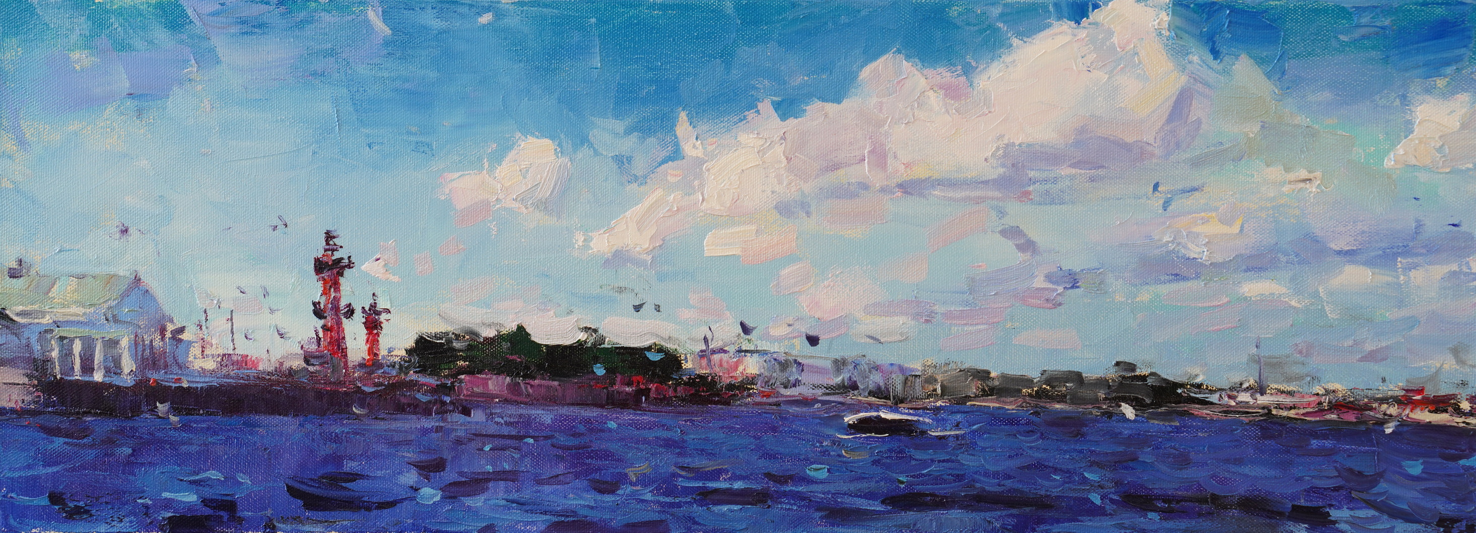 Clouds Over The Neva River - 1, Sergei Prokhorov, Buy the painting Oil