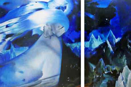 "Above the World" diptych
