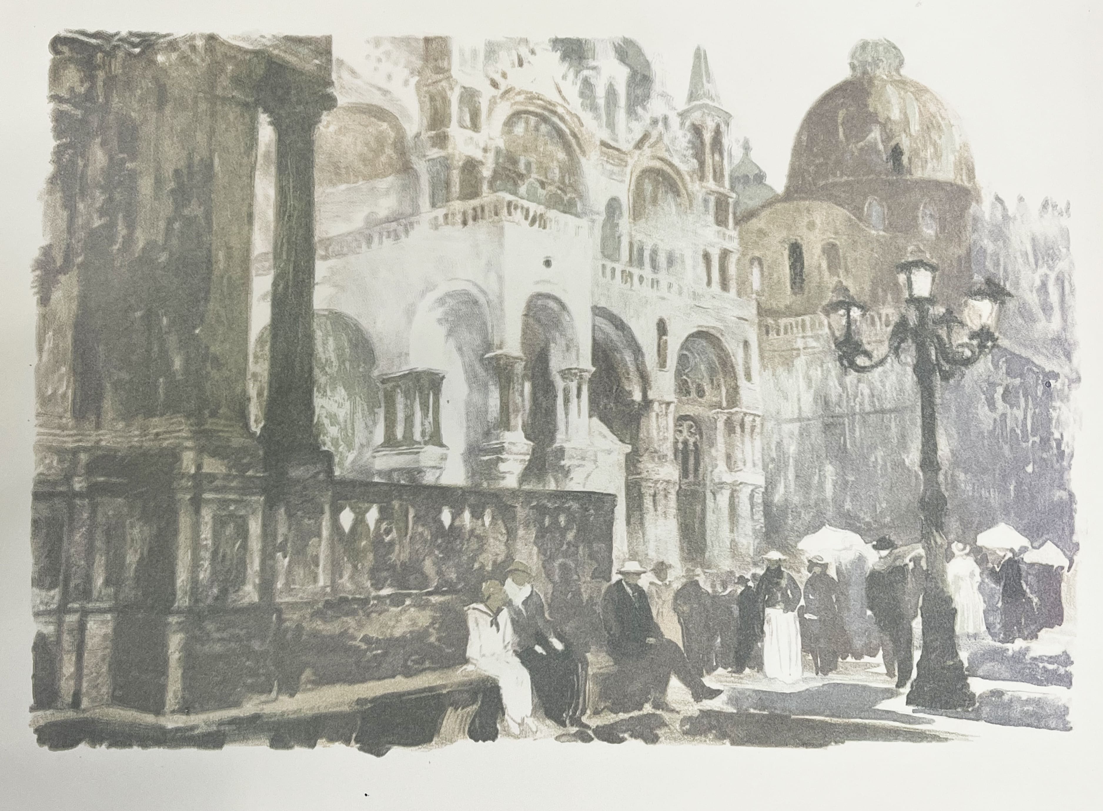 In the shadow of the Marciana Library - 1, Ksenia Avramova, Buy the painting Lithography