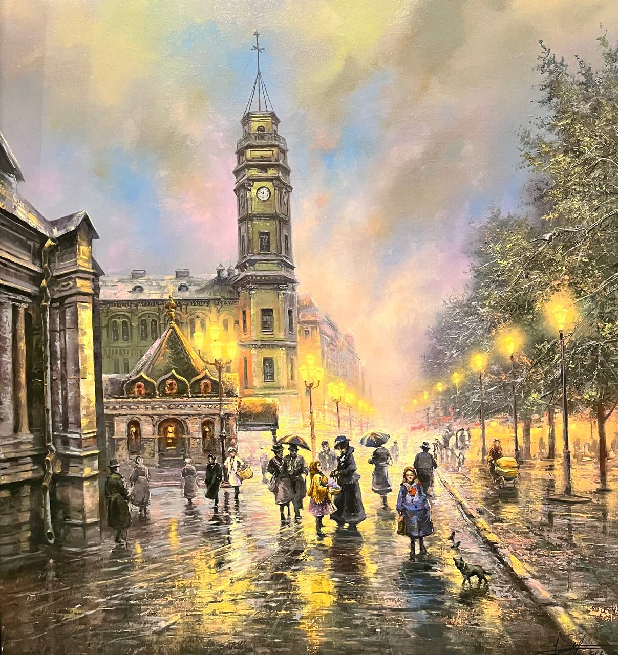 Evening in the city. Nevsky - 1, Dmitry Balakhonov, Buy the painting Oil