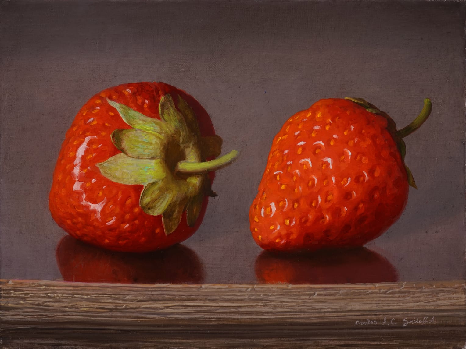 Two Strawberries - 1, Alexander Saidov, Buy the painting Oil
