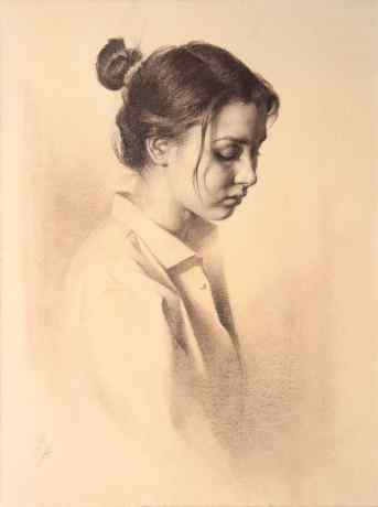 A girl in a white shirt (Portrait to order)