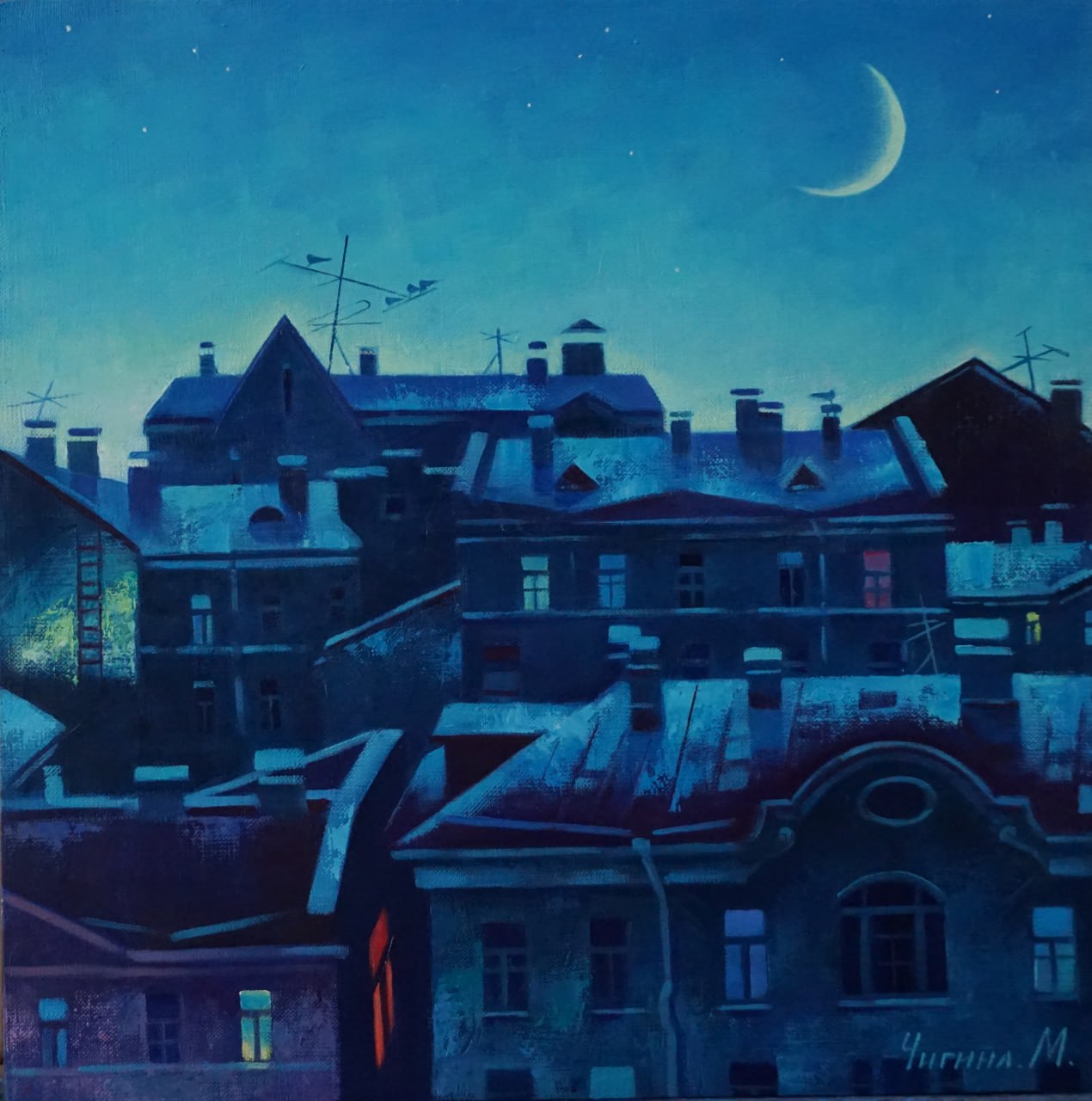 The light in the window - 1, Margarita Chigina, Buy the painting Oil