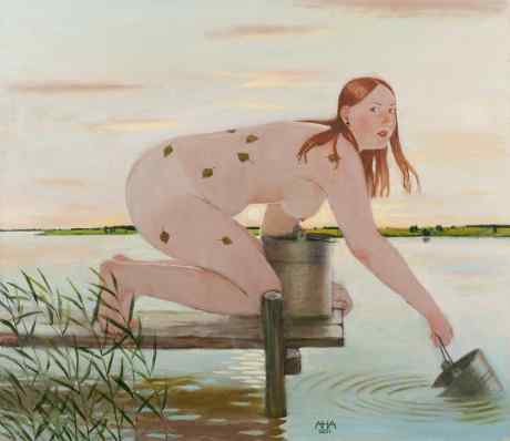 The girl with the bucket