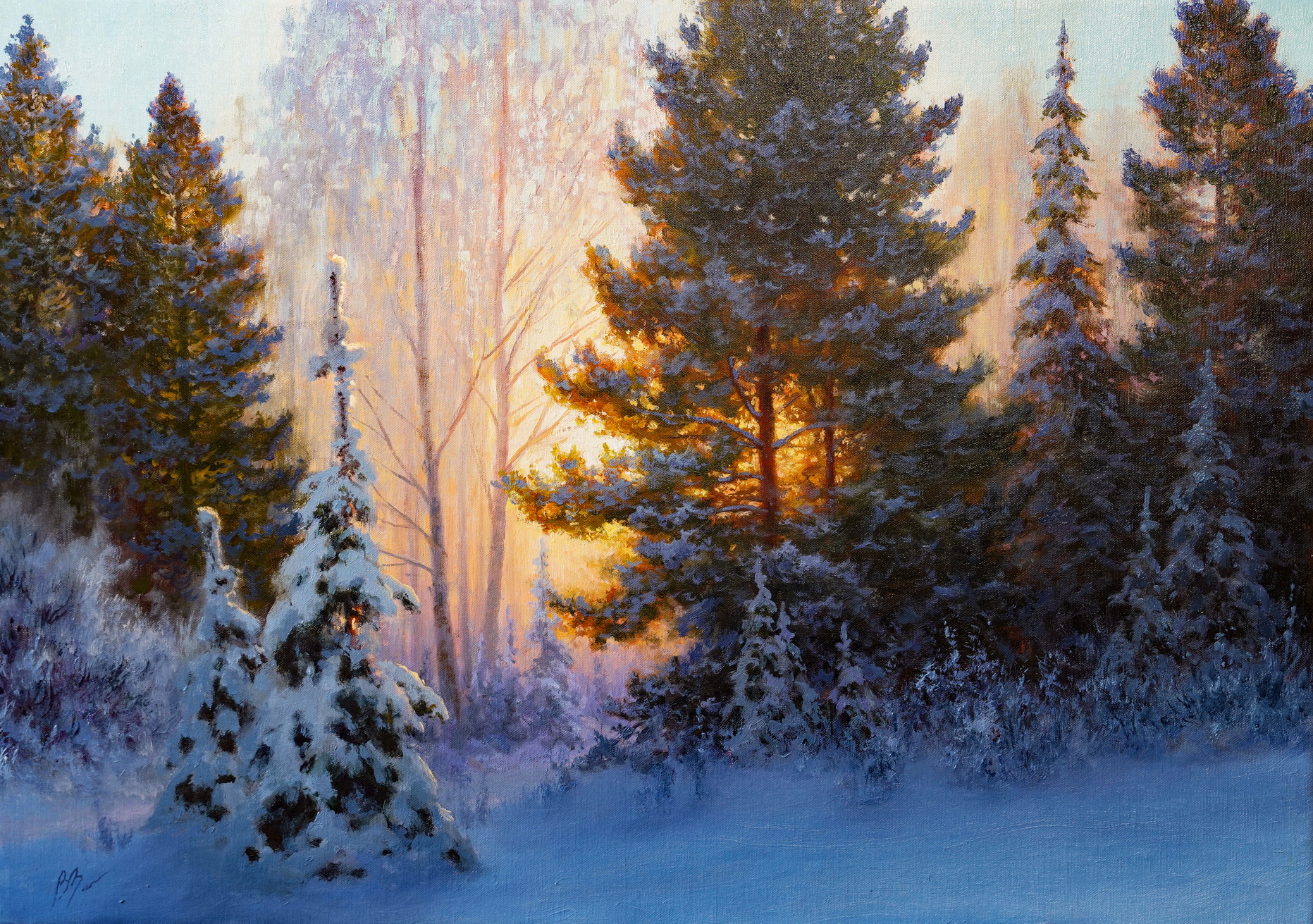 Christmas Evening - 1, Vadim Zainullin, Buy the painting Oil
