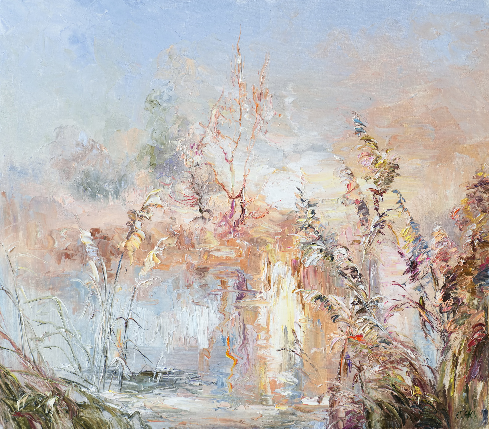 The dawn thoughtfully caressed and played with the star and the herbs - 1, Zhanna Sidorova, Buy the painting Oil